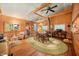 Cozy living space with dining area, wicker furniture, and natural light at 2781 E Vandalia Rd, Flat Rock, IN 47234