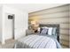 Tastefully decorated bedroom with contemporary wall accents and a closet at 2922 Woods Edge Dr, Greenwood, IN 46143