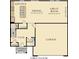 First floor plan featuring the kitchen, dining room, great room, foyer, powder room, and two car garage at 2922 Woods Edge Dr, Greenwood, IN 46143