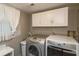 Convenient laundry room with washer, dryer and storage cabinets at 3514 Summerfield Dr, Indianapolis, IN 46214
