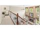 Upstairs hallway overlooks fireplace and sitting area with lots of natural light at 3655 Copperleaf Blvd, Greenwood, IN 46143