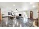 Large basement featuring concrete floors, rec area, and a walkout to the backyard at 4495 W Stones Crossing Rd, Greenwood, IN 46143