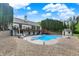 Picture of a private swimming pool and deck with an inviting outdoor living space and meticulously manicured yard at 4495 W Stones Crossing Rd, Greenwood, IN 46143