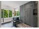 Stylish bathroom featuring a glass shower, and modern tile work at 4691 Pascagoula Run, Greenwood, IN 46143