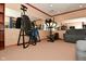 Bright exercise room with mirrors and fitness equipment at 5135 Moller Rd, Indianapolis, IN 46254