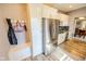 Modern kitchen featuring stainless steel appliances and ample storage space with an adjacent breakfast nook at 517 Bernard Ave, Indianapolis, IN 46208