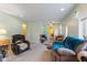 Living room view showcases a spacious layout and multiple seating options at 5326 Brazos Dr, Indianapolis, IN 46237