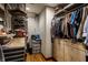 Walk-in closet with organized storage solutions including shelving and drawers at 5401 N New Jersey St, Indianapolis, IN 46220