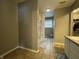 View of the main bathroom featuring a shower and single sink vanity at 5502 Floating Leaf Dr, Indianapolis, IN 46237
