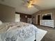 A close up of the bed in the main bedroom of this home at 5502 Floating Leaf Dr, Indianapolis, IN 46237