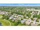 Serene aerial view of a residential community surrounded by lush greenery, well-kept lawns, and tree-shaded streets at 6610 Royal Oakland Dr, Indianapolis, IN 46236