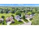 An elevated view shows single-Gathering homes overlooking a golf course and pond at 6610 Royal Oakland Dr, Indianapolis, IN 46236