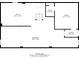 Basement floor plan displaying utility area, bath, room, entry, and total square footage of the lower level at 7482 W Us Highway 40, Indianapolis, IN 46229