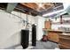 Unfinished basement featuring utilities and a workbench at 8641 Cholla Rd, Indianapolis, IN 46240