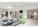 Bright living area features vaulted ceiling, skylights, and an open layout that leads to a cozy sitting area at 8641 Cholla Rd, Indianapolis, IN 46240
