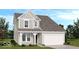 Charming two-story home with light siding, white trim, and an attached two-car garage at 8715 Hollander Dr, Camby, IN 46113