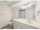 Bathroom with single vanity, tile flooring, and a tub/shower combo at 8802 W 86Th St, Indianapolis, IN 46278