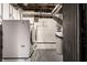 Functional laundry room with updated washer and dryer units, utility hookups and accessories at 9550 Copley Dr, Indianapolis, IN 46260