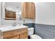 Stylish bathroom with modern fixtures and wood accents at 10444 N State Road 9, Fountaintown, IN 46130
