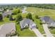 Stunning aerial shot of a well-maintained home featuring an attached garage and lush green lawn at 10510 Inverness Ct, Fishers, IN 46037