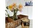 Interior decor featuring woven baskets, a vase of flowers, and a candle at 1311 N Oakland Ave, Indianapolis, IN 46201
