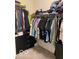 Walk-in closet with clothing racks and shelving units for organized storage at 1349 Sunset Blvd, Avon, IN 46123