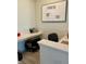 Cozy office space with white walls, built in desk and bright light fixture at 1349 Sunset Blvd, Avon, IN 46123