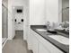 This bathroom features a glass shower and a walk-in closet at 1725 Hemlock Cir, Greenfield, IN 46140