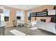 This bedroom features a bunk bed and natural light at 1725 Hemlock Cir, Greenfield, IN 46140