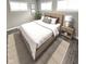 Comfortable bedroom featuring a large bed, soft lighting, and neutral decor for a relaxing ambiance at 1801 Bauer Rd, Indianapolis, IN 46218