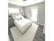 Inviting bedroom with a plush bed, neutral tones, and a door leading to the outside at 1801 Bauer Rd, Indianapolis, IN 46218