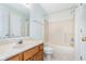Bathroom with oak vanity and tile flooring at 19061 Fairfield Blvd, Noblesville, IN 46060