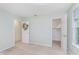 Bedroom boasts an open closet and backyard view at 19061 Fairfield Blvd, Noblesville, IN 46060