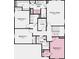 Detailed floor plan of the second floor features bedrooms, laundry, and the primary suite at 1961 Black Oak Dr, Shelbyville, IN 46176