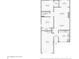 Detailed floorplan of the house with two bedrooms, a kitchen, and a garage at 2025 Flamingo Way, Franklin, IN 46131
