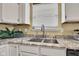 Modern stainless steel sink with granite countertops and white cabinets at 2163 Bradford Trace Blvd, Indianapolis, IN 46229
