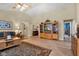Spacious living room featuring hardwood floors and an open floor plan at 2163 Bradford Trace Blvd, Indianapolis, IN 46229