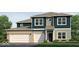 Charming two-story home with a three-car garage and blue and gray siding at 2271 Oakmont Dr, Plainfield, IN 46168