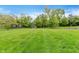 Expansive backyard with a pristine, well-maintained lawn, mature trees, and a charming storage shed at 246 Westchester Blvd, Noblesville, IN 46062