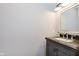 Classic bathroom features a granite countertop and dark gray wood cabinets at 246 Westchester Blvd, Noblesville, IN 46062