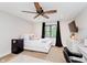 Cozy bedroom with white bedding, sleek desk, and mini fridge at 246 Westchester Blvd, Noblesville, IN 46062