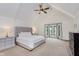 This bedroom features a vaulted ceiling and large windows at 246 Westchester Blvd, Noblesville, IN 46062