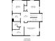 Floor plan featuring bedrooms, bathrooms, hall and a walk-in closet layout at 4040 Carrollton Ave, Indianapolis, IN 46205