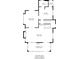 Detailed floor plan showcasing layout of dining room, kitchen, living room, and screened porch at 4040 Carrollton Ave, Indianapolis, IN 46205
