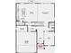 Open concept floor plan showcasing the kitchen, dining, and great room with a 2-car garage and covered porch at 438 Weaver Ln, Pittsboro, IN 46167