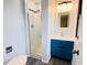 Stylish bathroom with a glass-enclosed shower and a modern vanity at 5130 Navajo Ct, Columbus, IN 47203