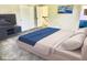 Comfortable bedroom with carpet, closets, and a soothing blue color scheme at 5130 Navajo Ct, Columbus, IN 47203