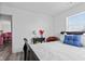 Comfortable bedroom featuring a large window and stylish bedside table at 5848 Sheffield Ln, Whitestown, IN 46075