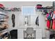 Well-organized closet with built-in storage, seating, and natural light at 5848 Sheffield Ln, Whitestown, IN 46075
