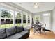 Sunny breakfast nook featuring a table with seating, and outdoor view at 7312 Drum Castle Ct, Indianapolis, IN 46259